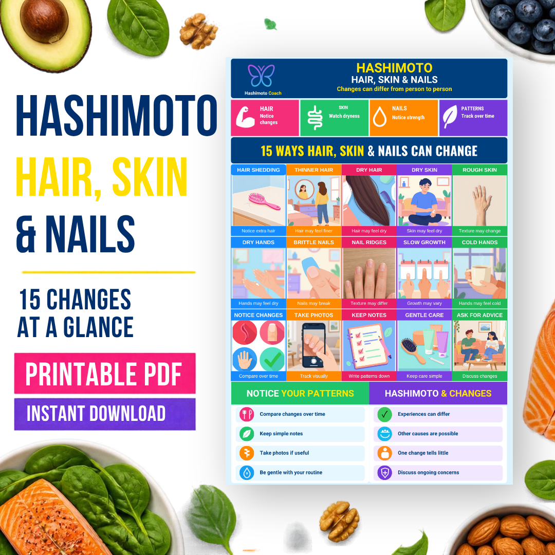 15 — Hair, Skin & Nails Printable Hashimoto Infographic