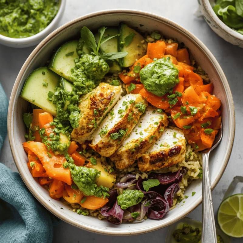 🥬 Chicken with Zucchini & Dairy-Free Pesto