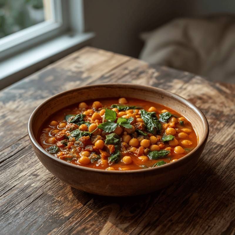 🍲 Kikkererwten Stoofschotel met Spinazie