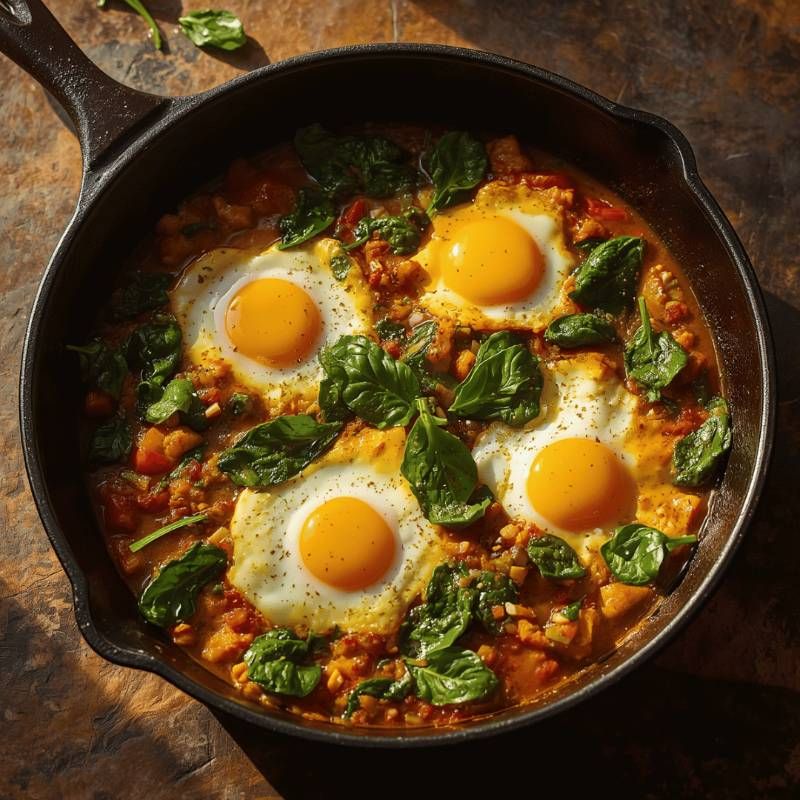 🍳 Ontbijtpannetje met Ei, Groenten en Kurkuma