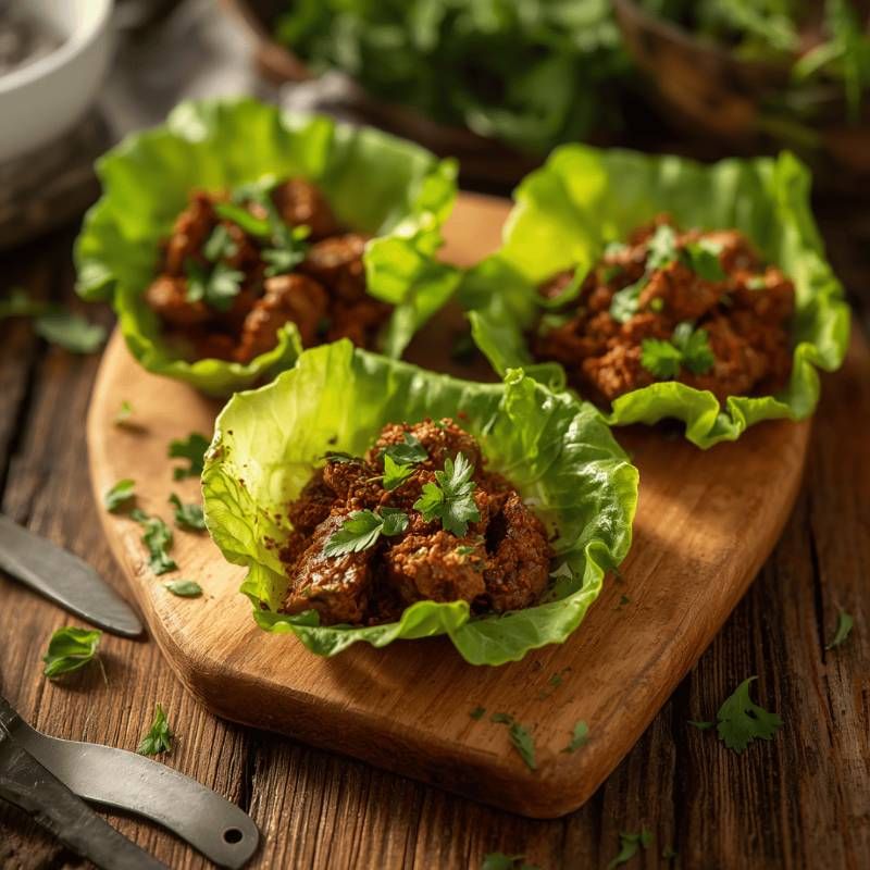 🥩 Ground Lamb with Cumin & Lettuce
