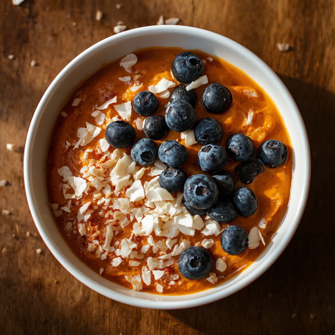 🍠 Sweet Potato Breakfast Bowl with Blueberries