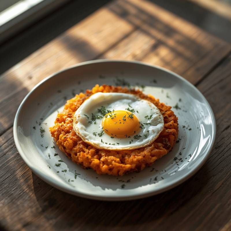 🍠 Zoete Aardappel Rösti met Ei
