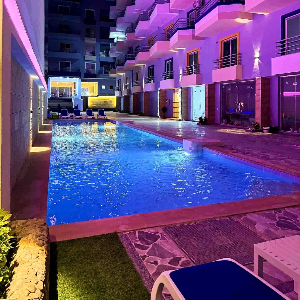 A distinctive hotel apartment at Lavanda Beach Resort.