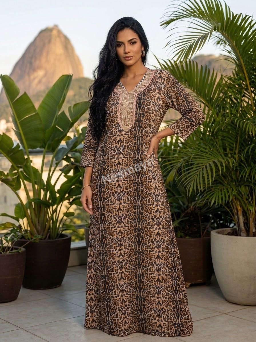 Robe Longue Léopard