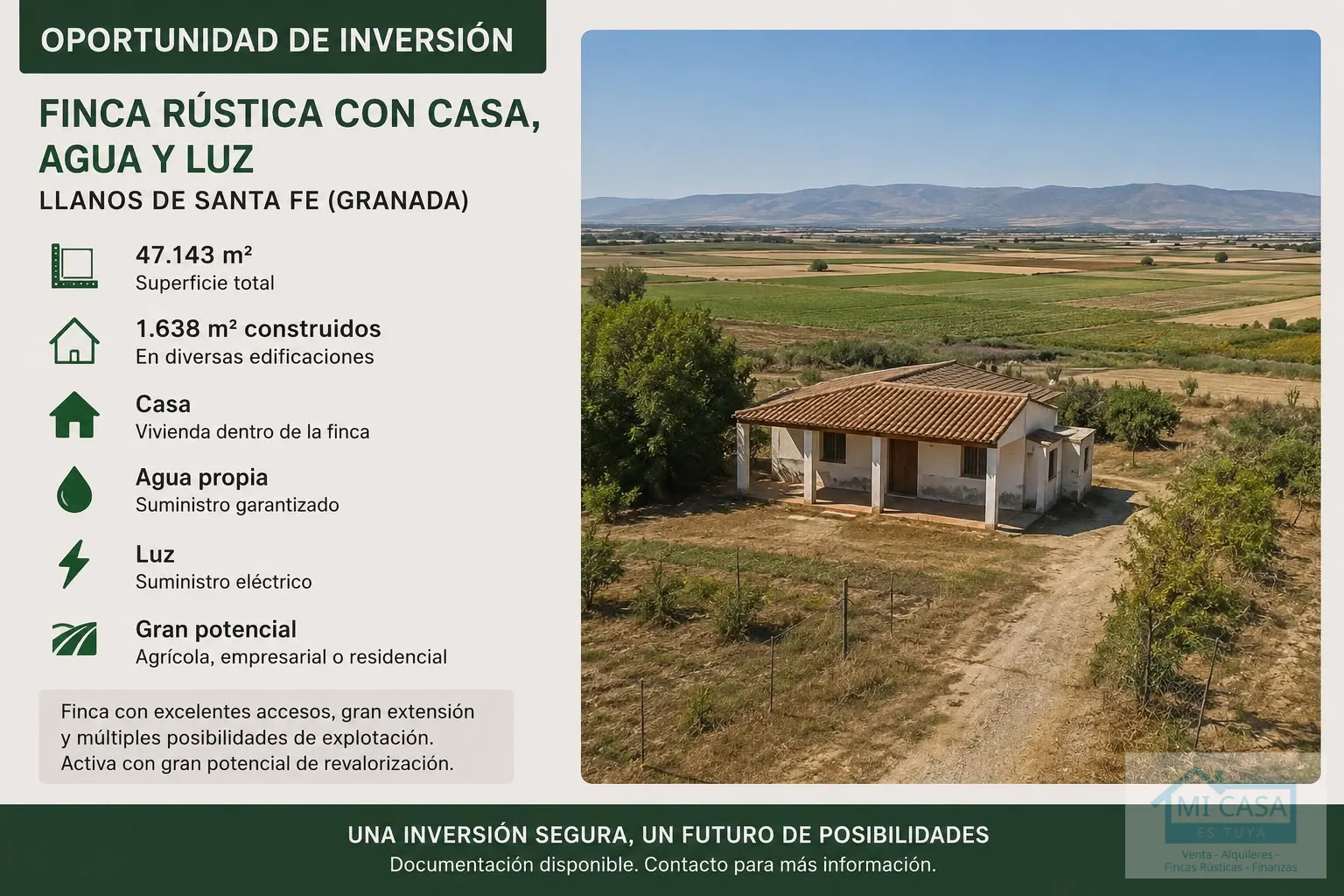 EXCLUSIVA OPORTUNIDAD DE INVERSIÓN EN GRANADA - foto 1 de 1 (Santa Fe)