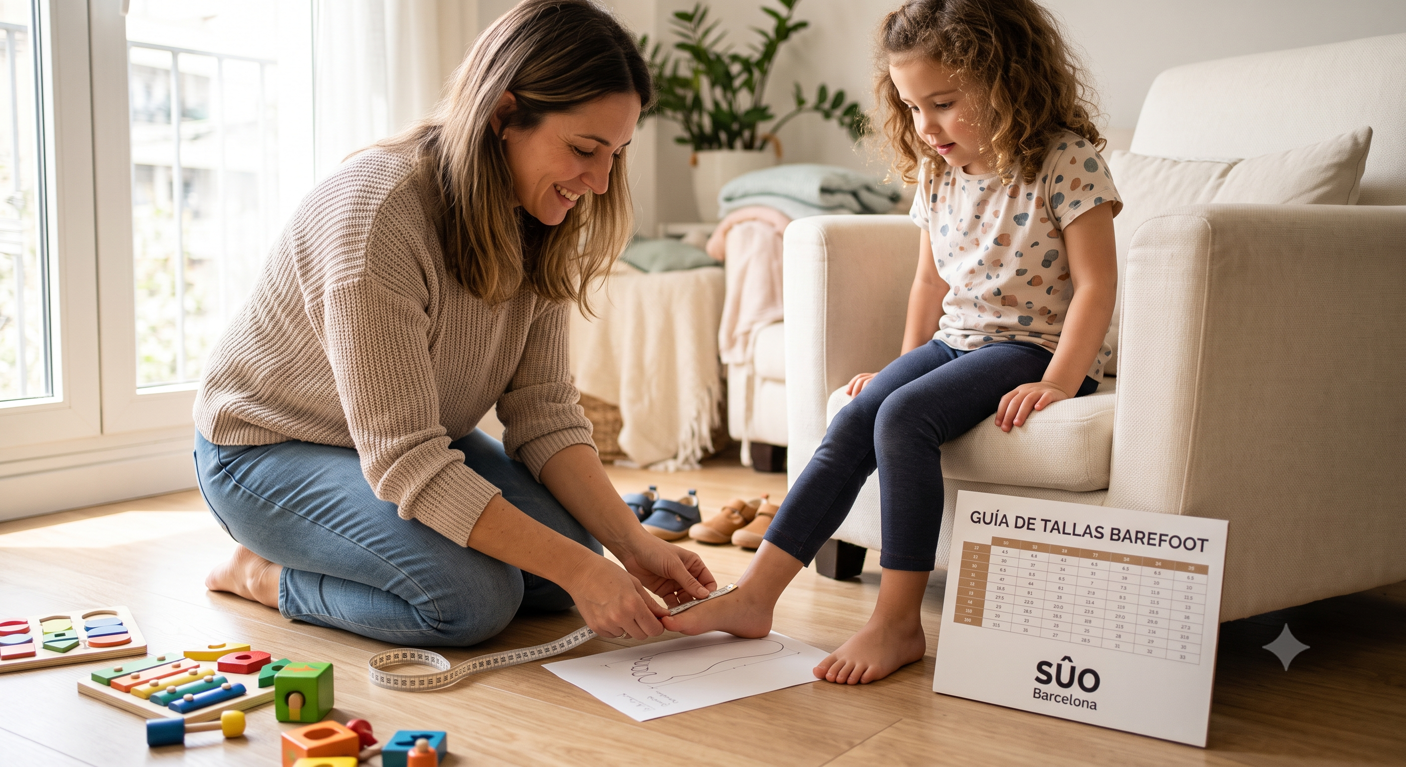 Cómo elegir la talla de calzado barefoot infantil: guía completa