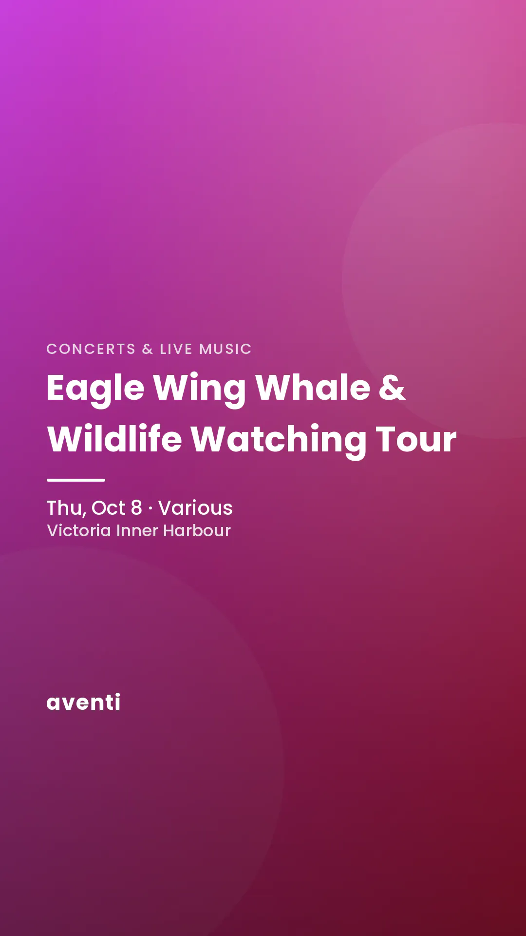 Eagle Wing Whale & Wildlife Watching Tour