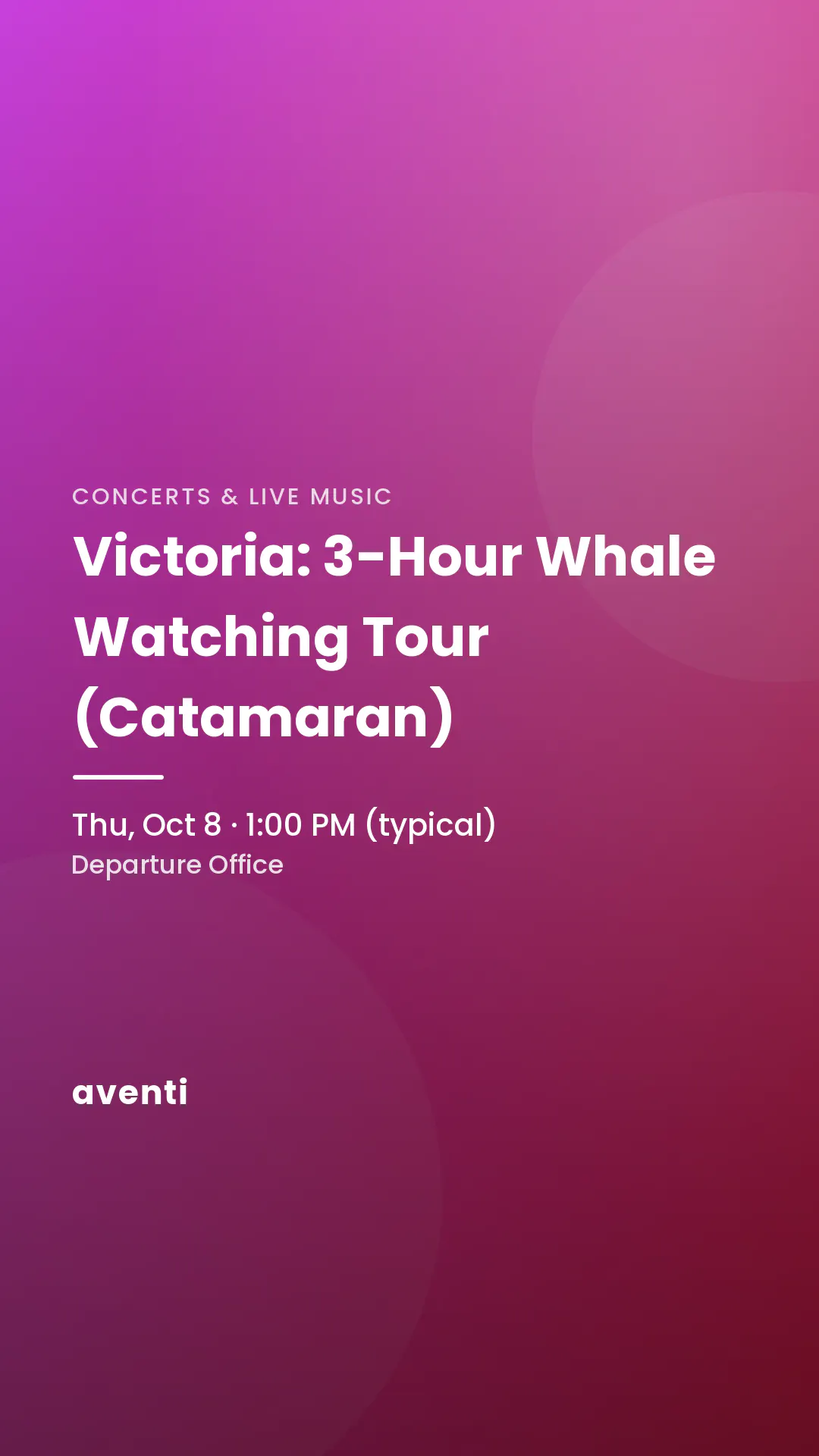 Victoria: 3-Hour Whale Watching Tour (Catamaran)