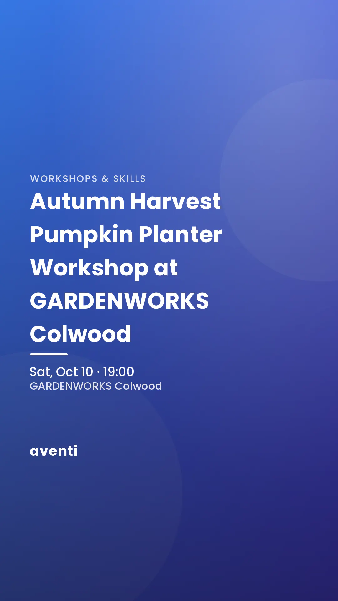 Autumn Harvest Pumpkin Planter Workshop at GARDENWORKS Colwood