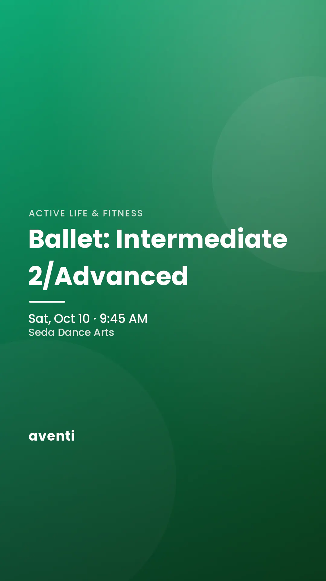 Ballet: Intermediate 2/Advanced