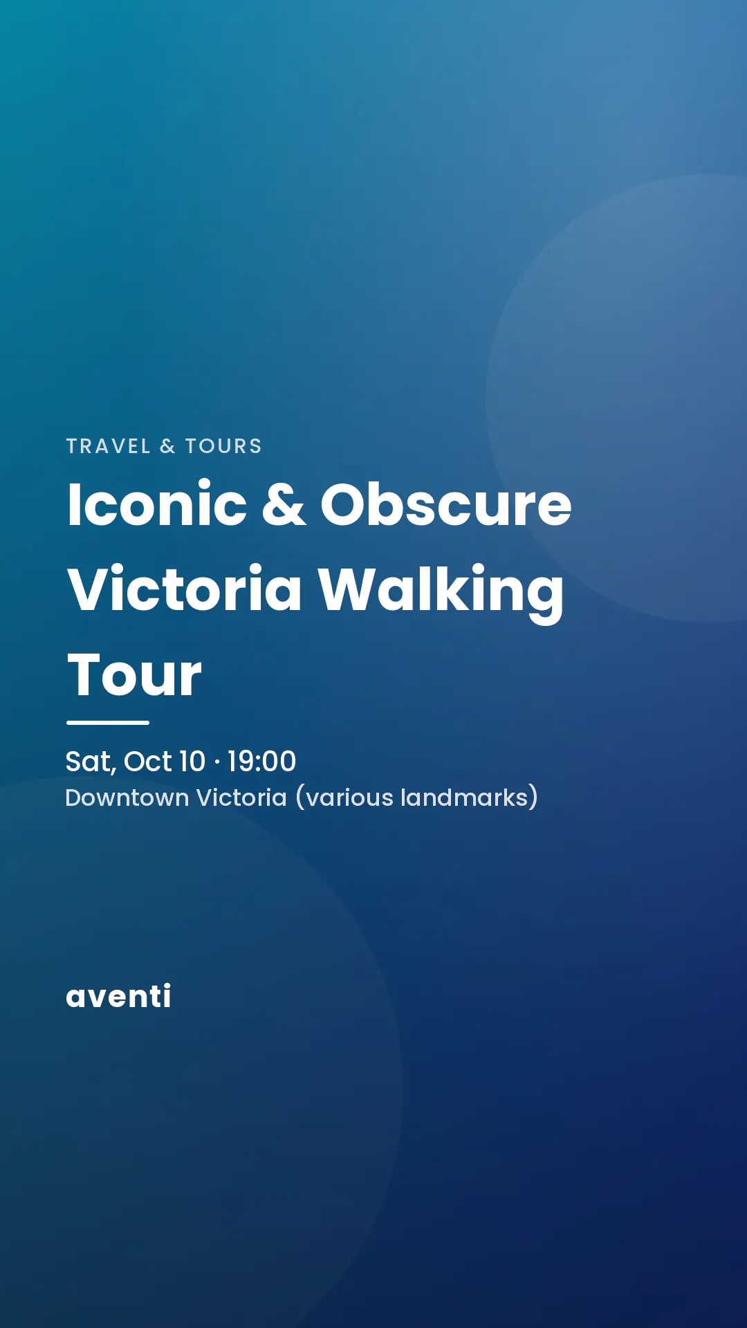 Iconic & Obscure Victoria Walking Tour
