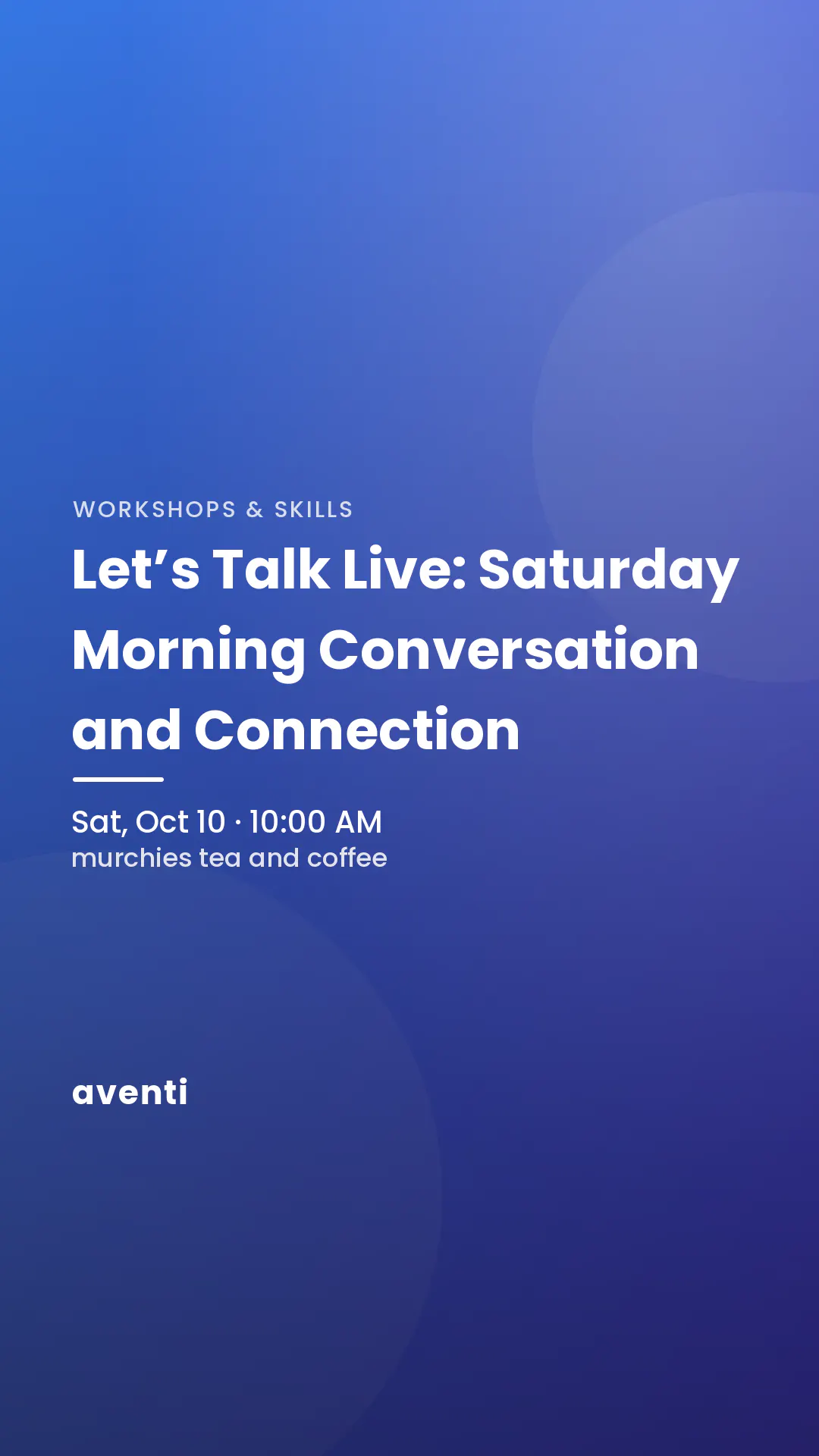 Let’s Talk Live: Saturday Morning Conversation and Connection