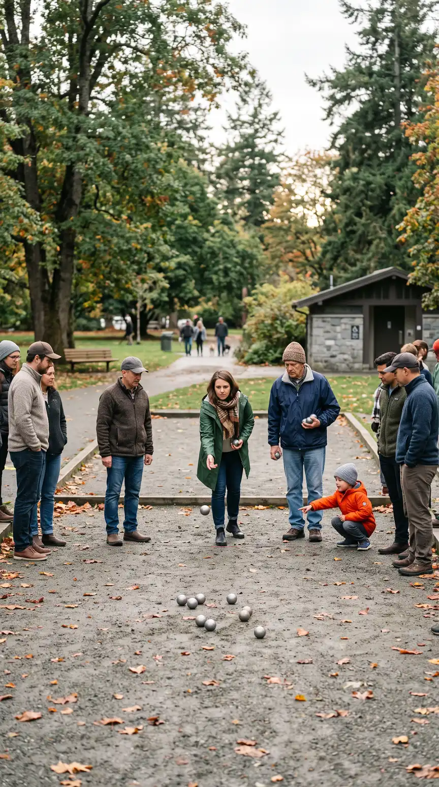 AI illustration for Pétanque dans le parc