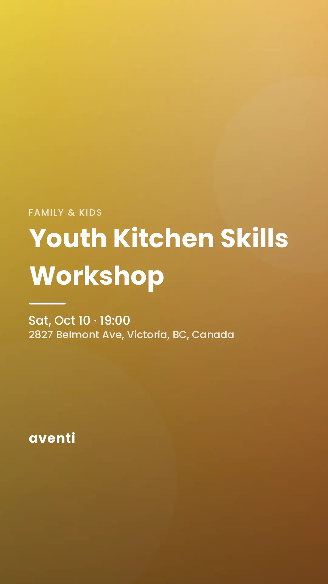 Youth Kitchen Skills Workshop