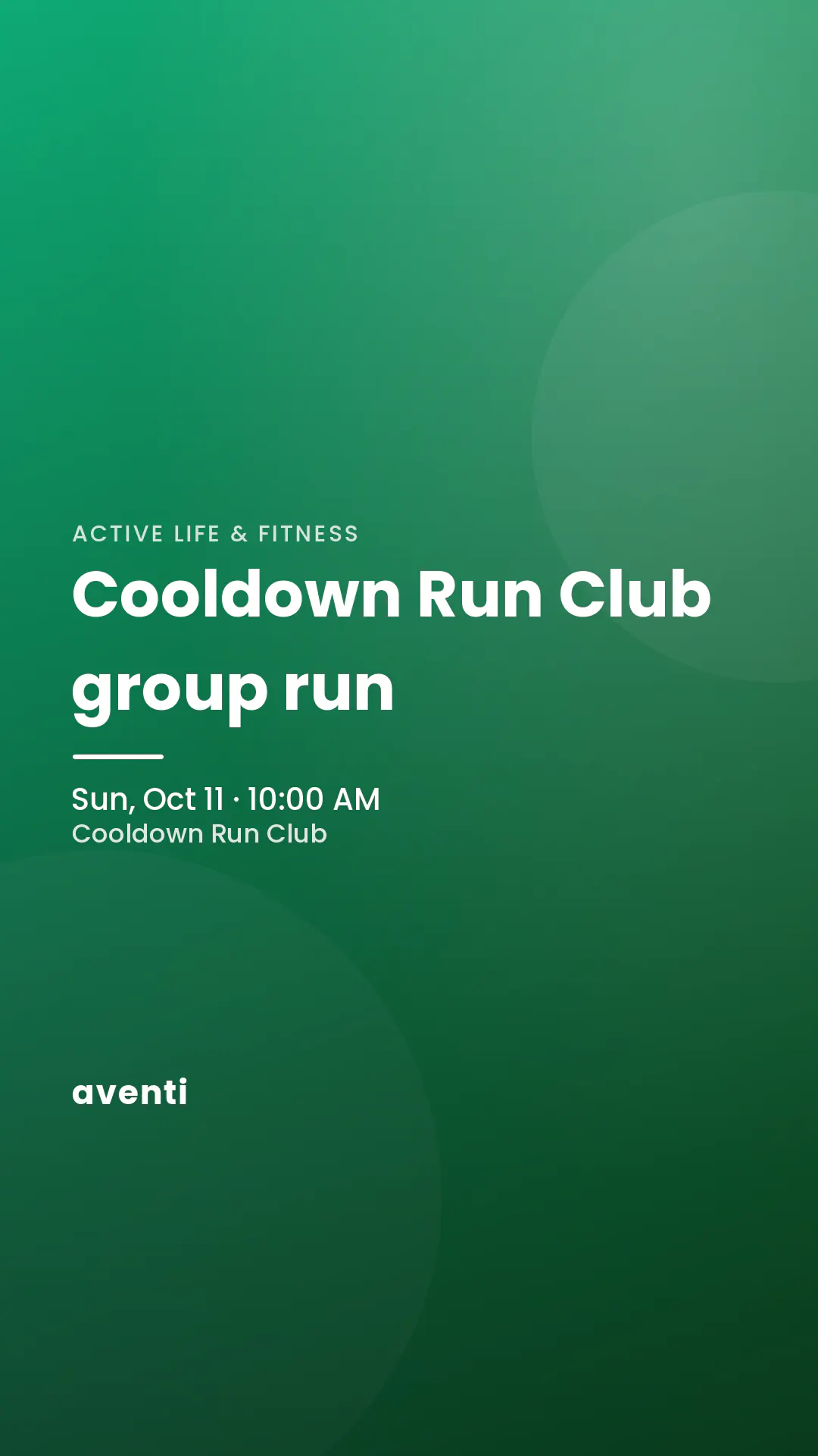 Cooldown Run Club group run