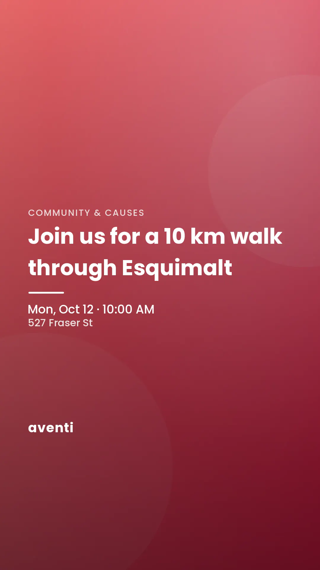 Join us for a 10 km walk through Esquimalt