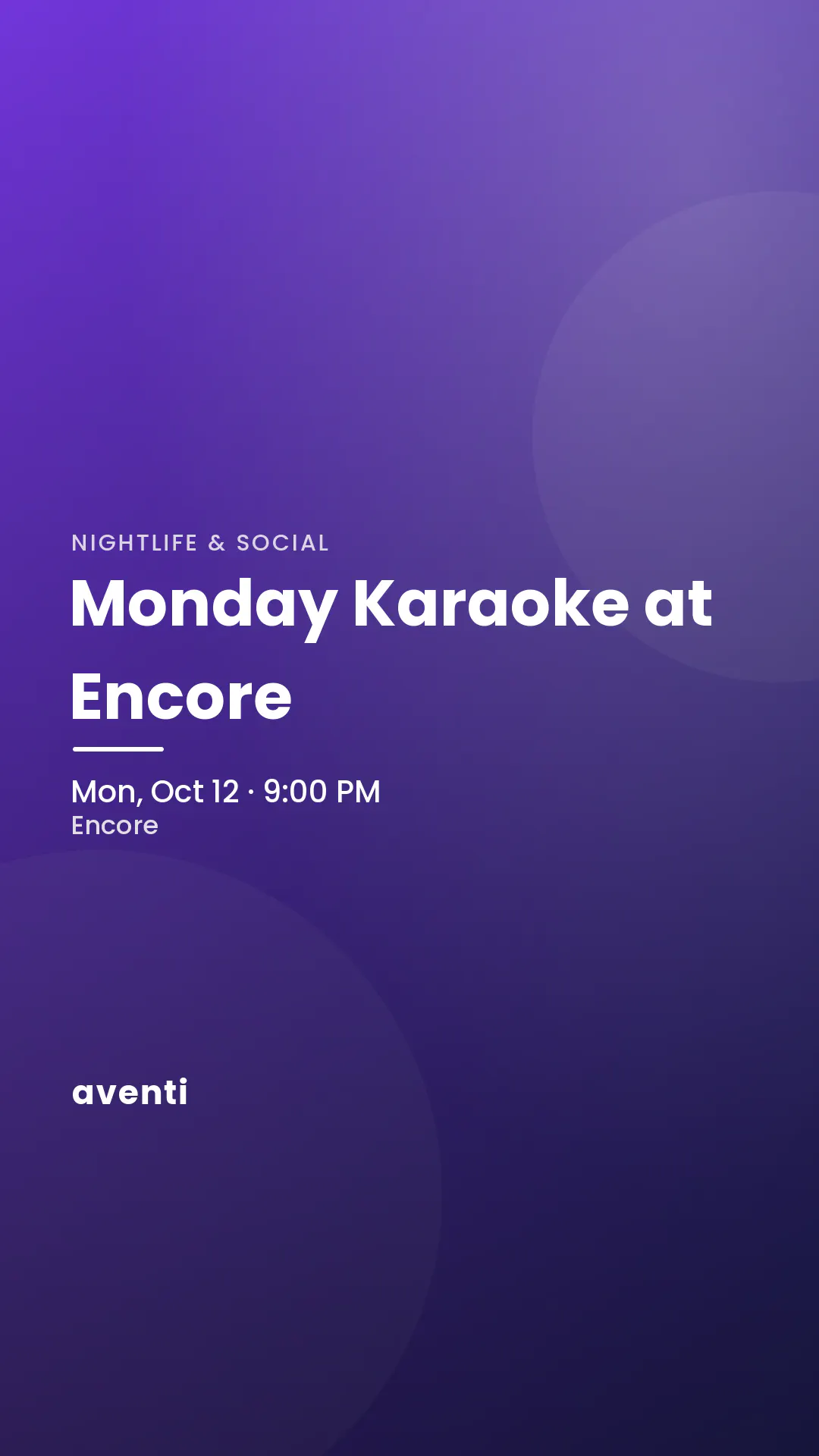 Monday Karaoke at Encore