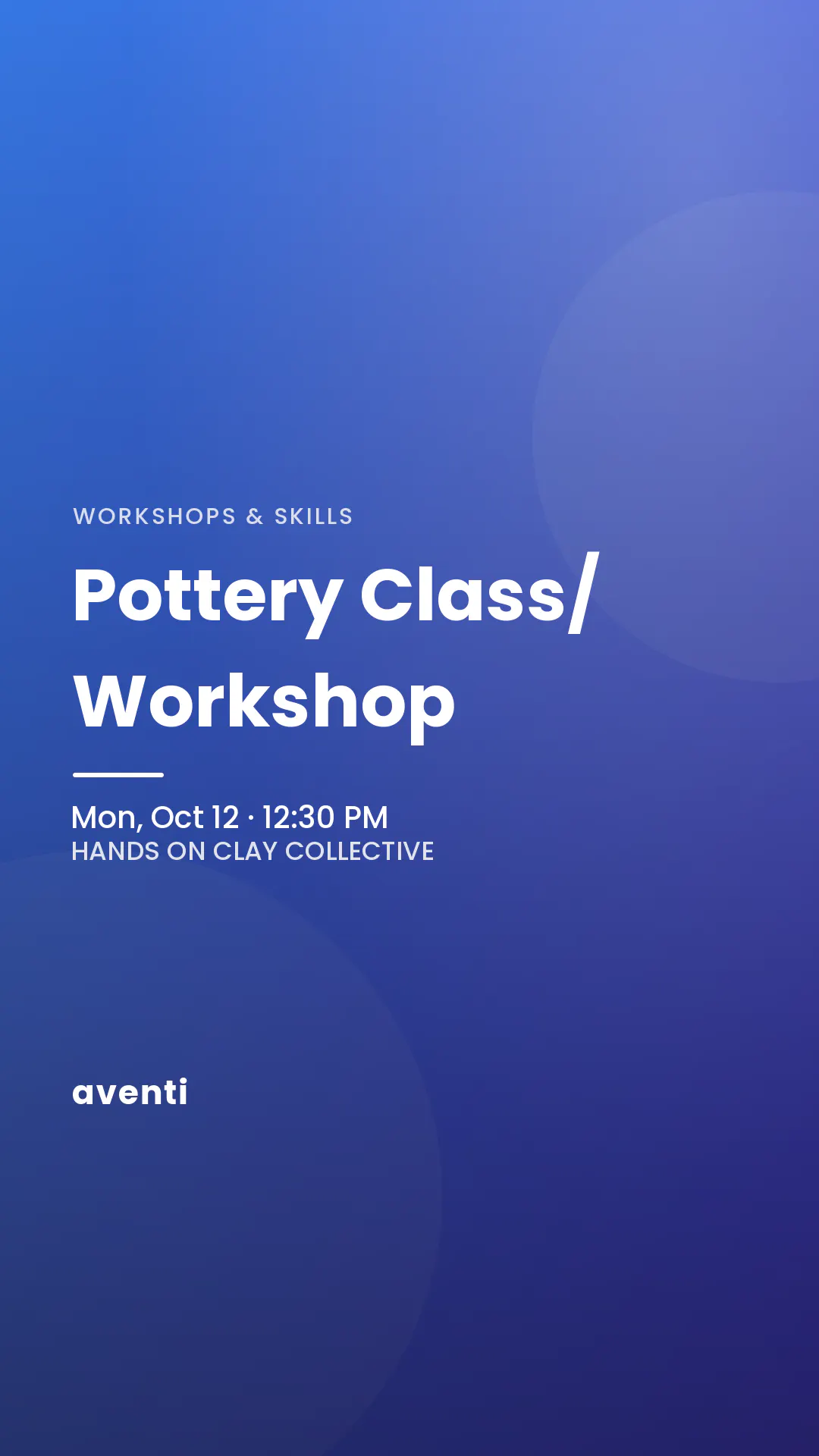 Pottery Class/Workshop