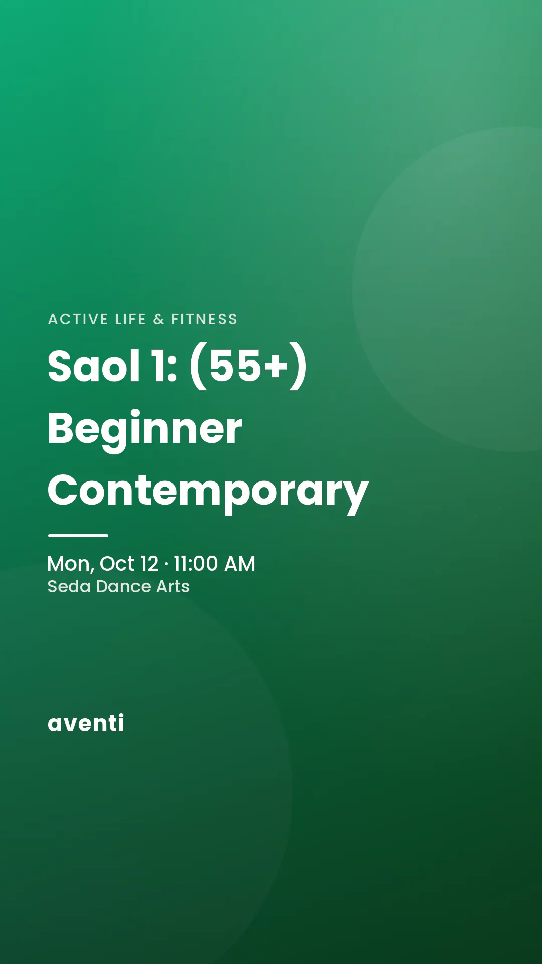 Saol 1: (55+) Beginner Contemporary