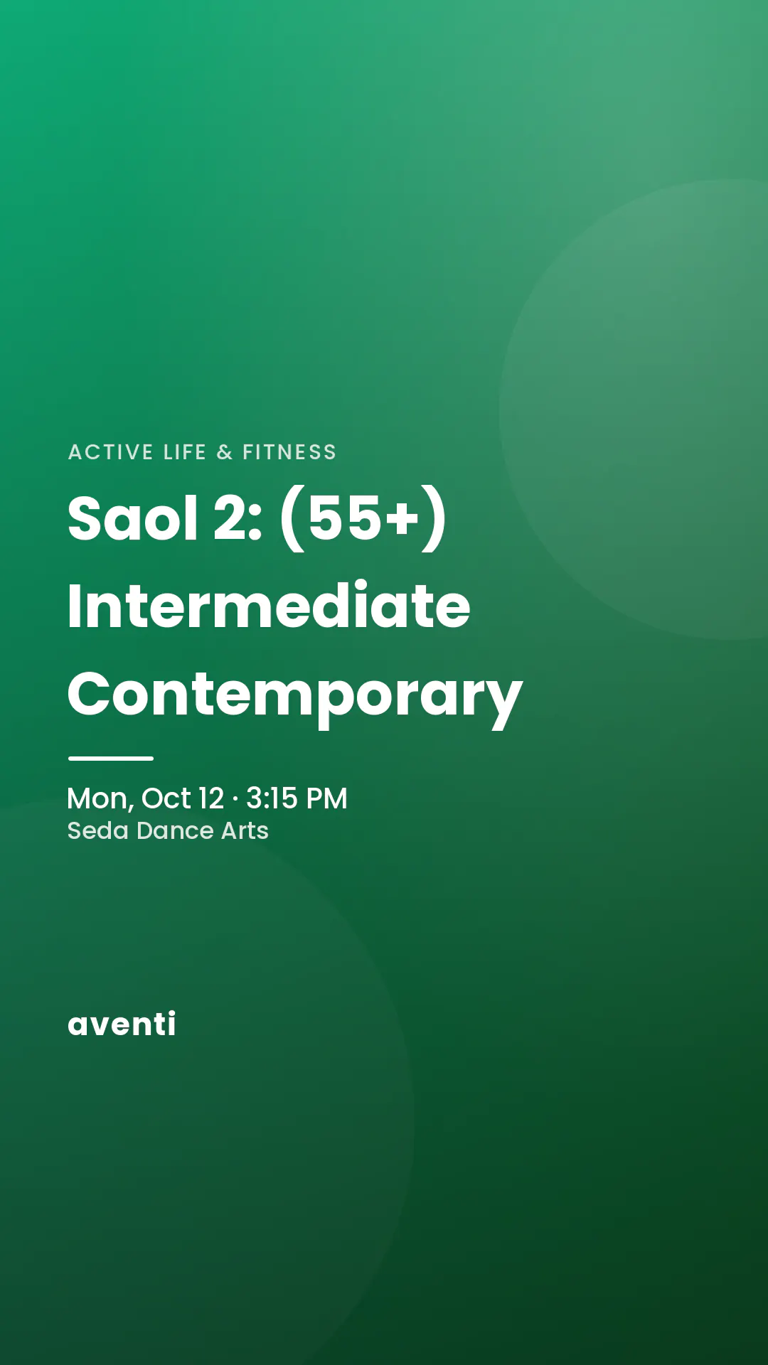 Saol 2: (55+) Intermediate Contemporary