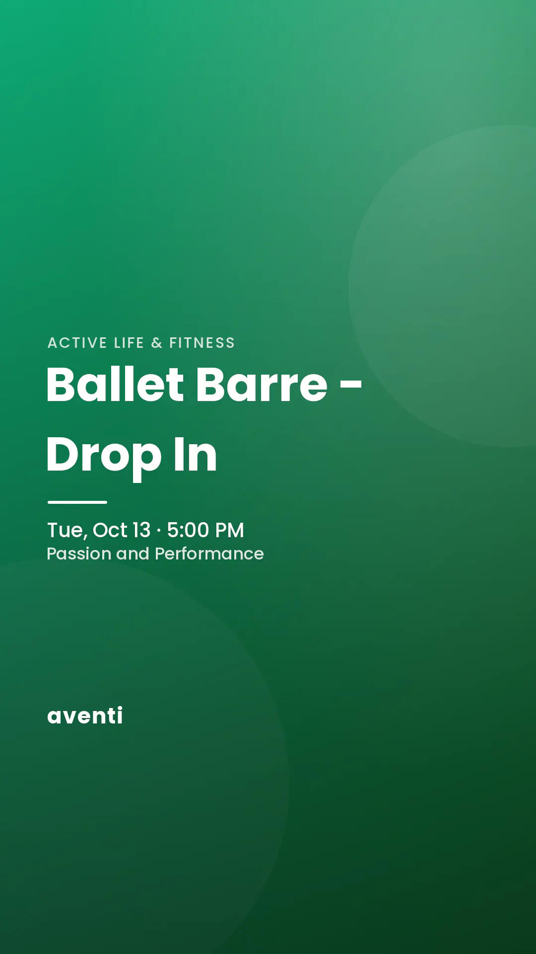 Ballet Barre - Drop In