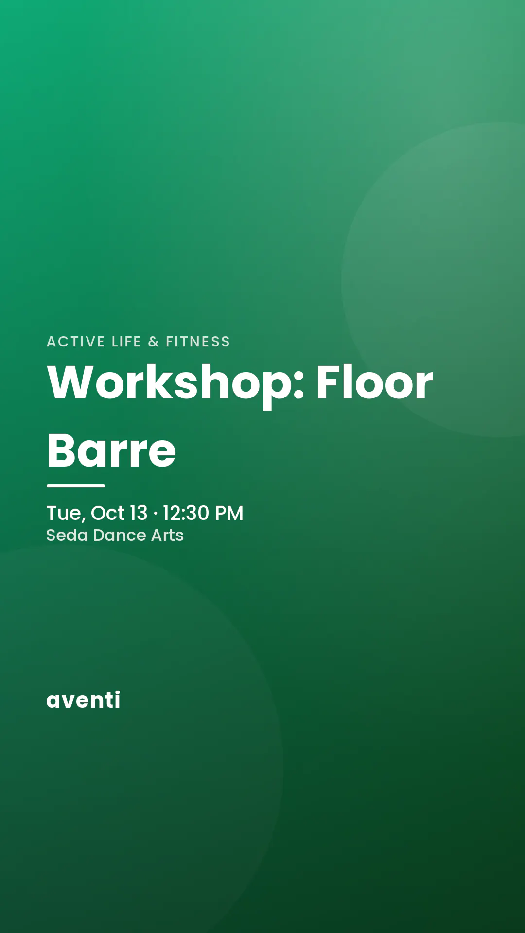 Workshop: Floor Barre