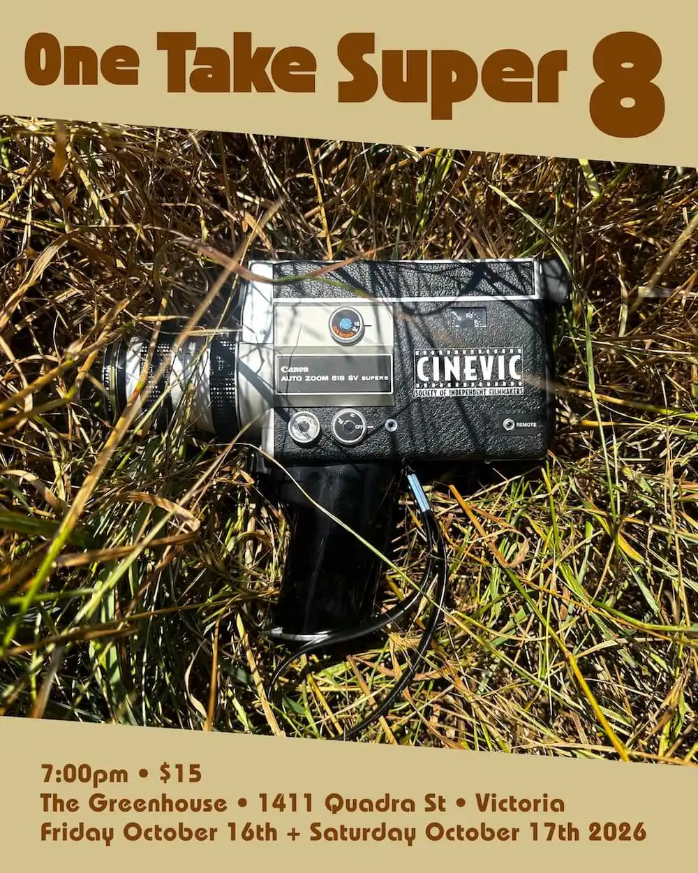 CineVic One Take Super 8 Film Screening