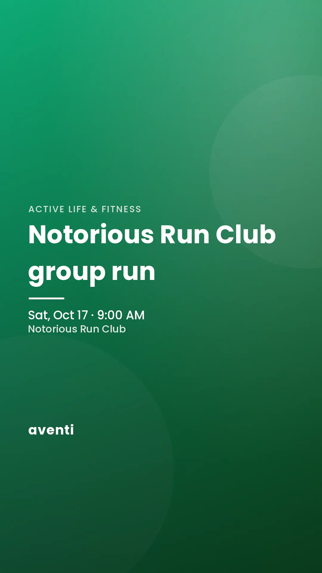 Notorious Run Club group run