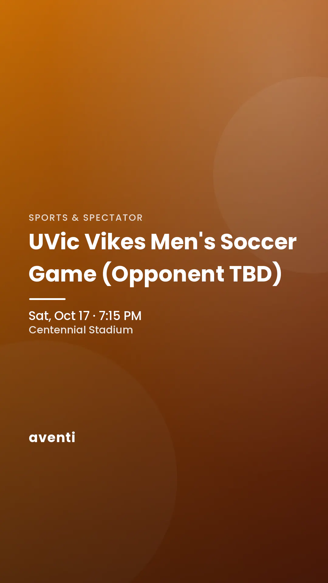 UVic Vikes Men's Soccer Game (Opponent TBD)