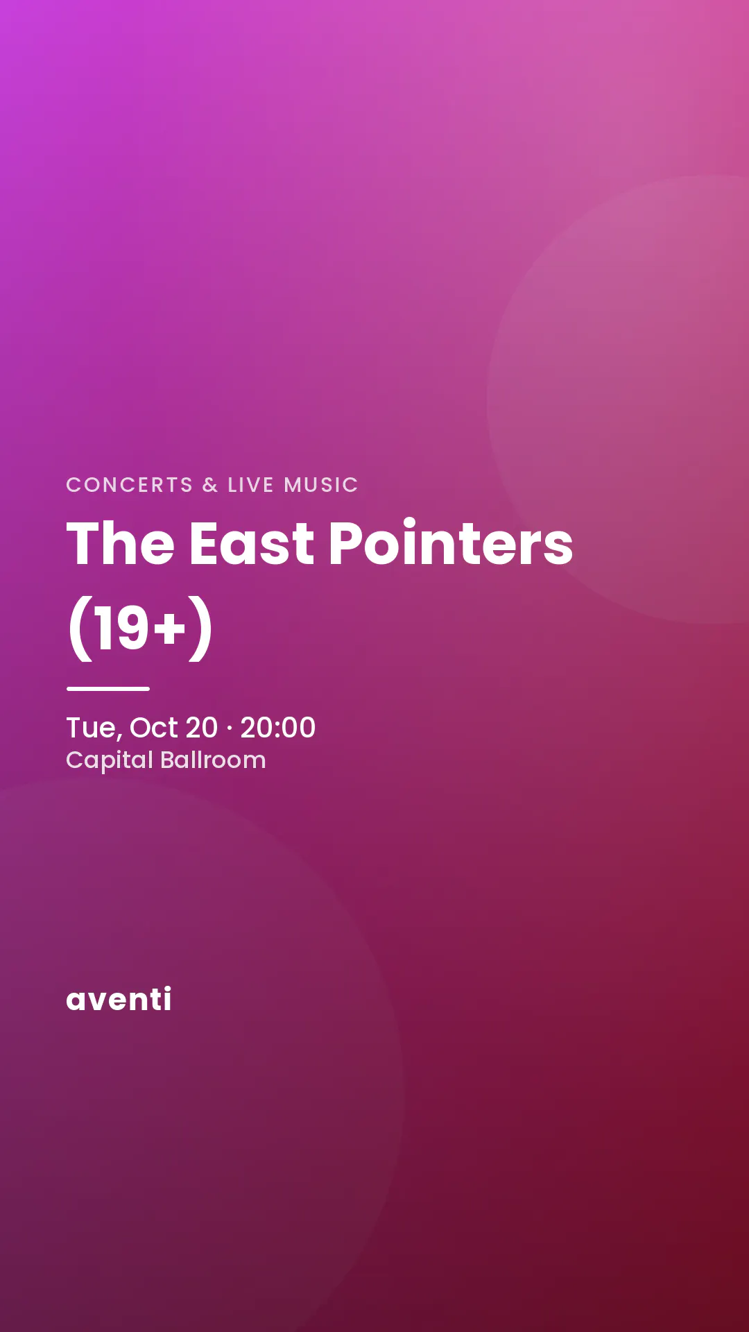 The East Pointers (19+)