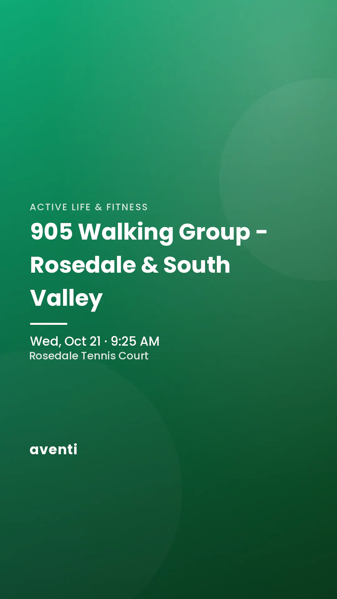 905 Walking Group - Rosedale & South Valley