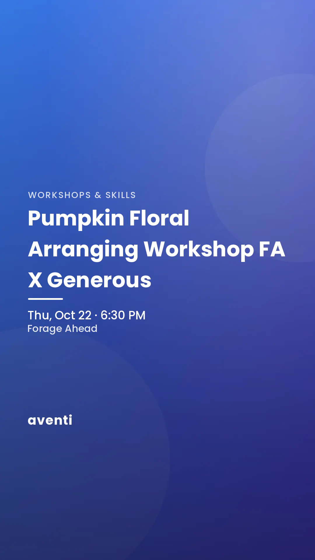 Pumpkin Floral Arranging Workshop FA X Generous