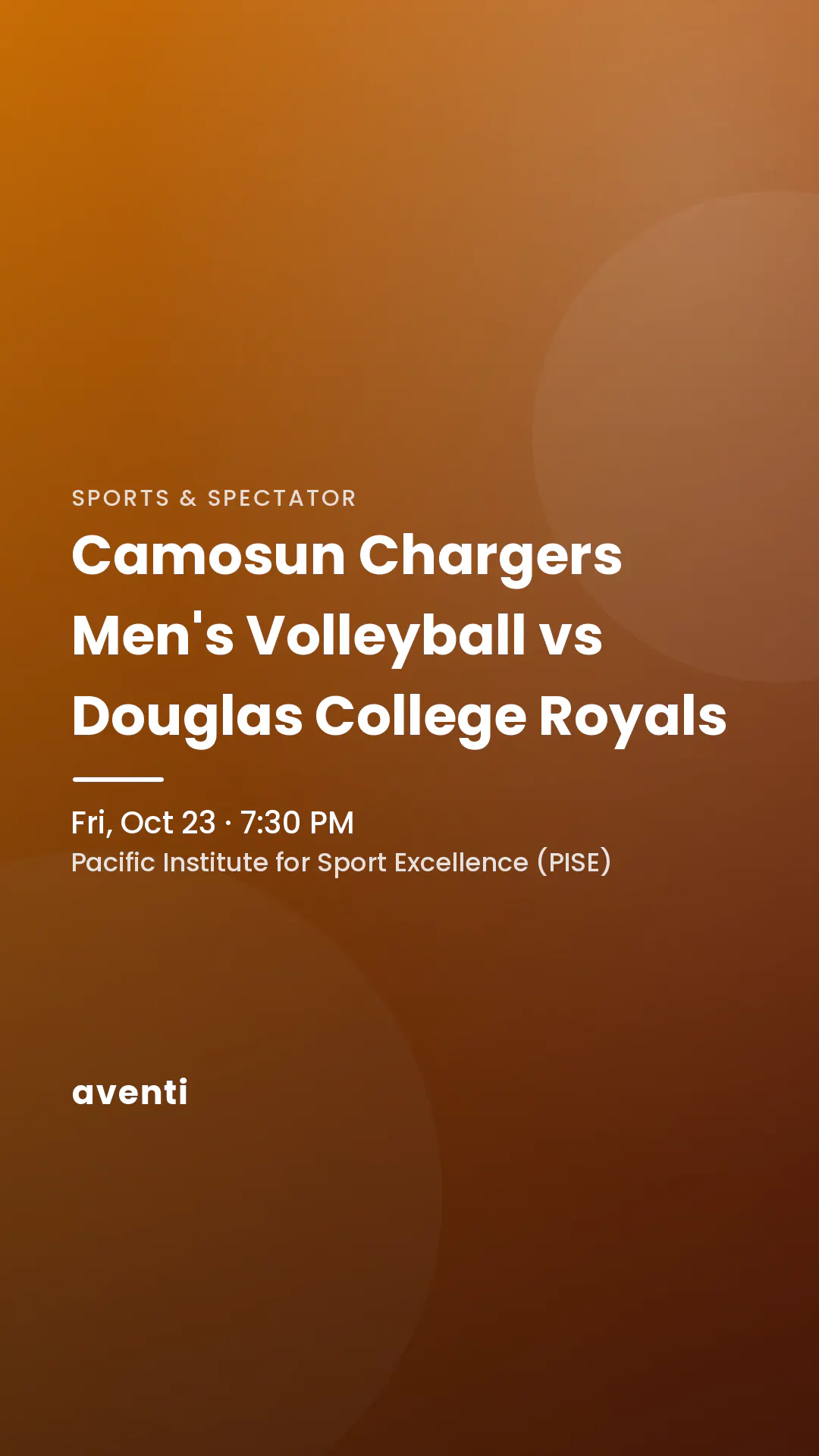 Camosun Chargers Men's Volleyball vs Douglas College Royals