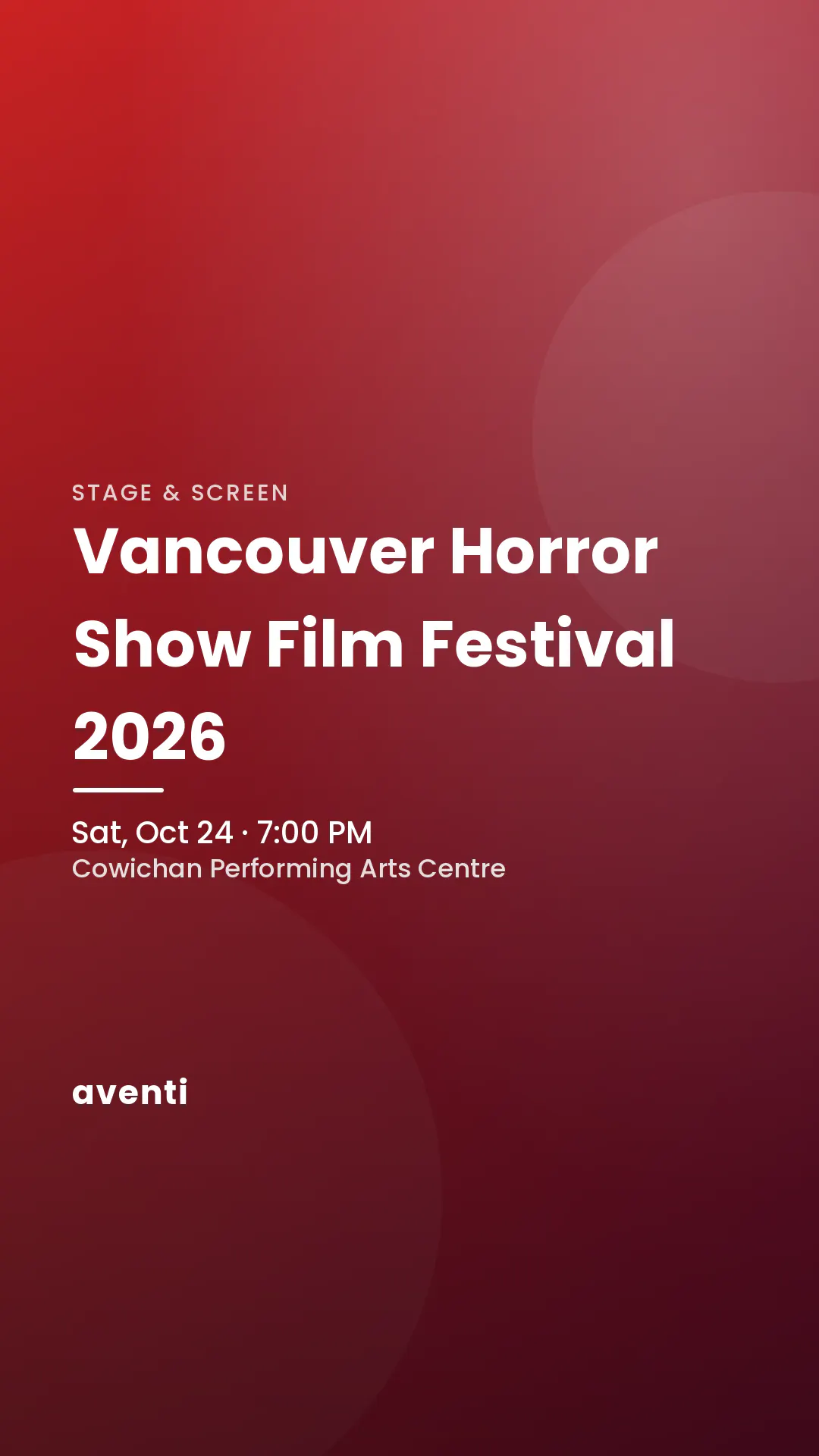 Vancouver Horror Show Film Festival 2026