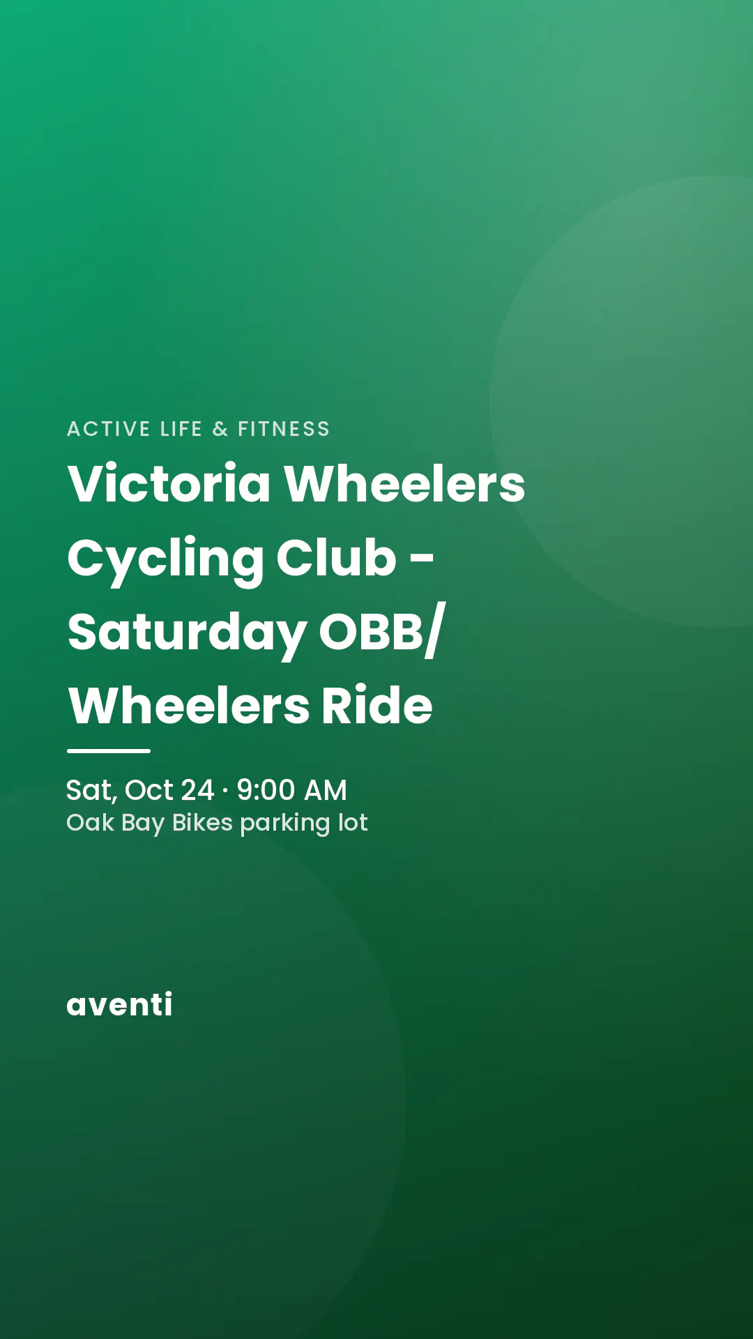 Victoria Wheelers Cycling Club - Saturday OBB/Wheelers Ride
