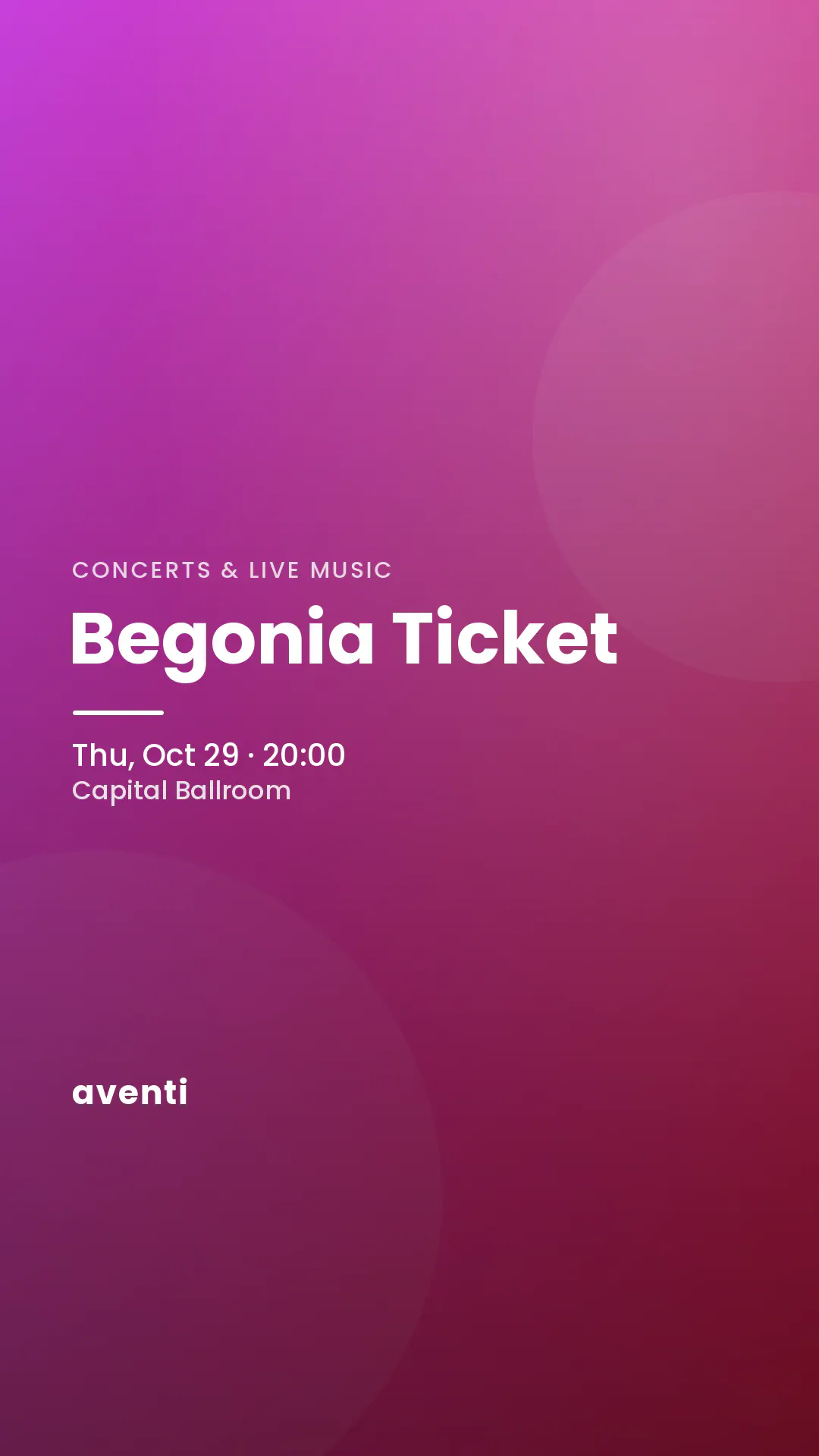 Begonia Ticket