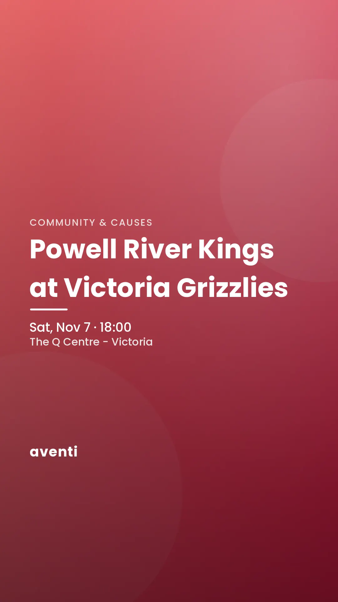 Powell River Kings at Victoria Grizzlies