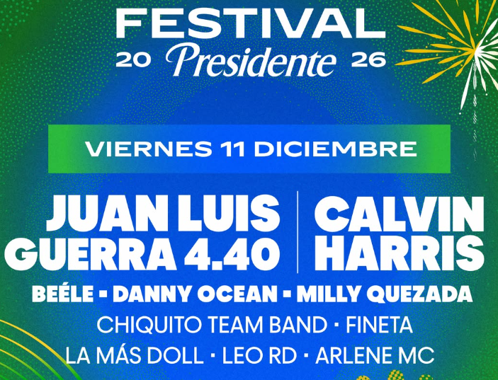 Boletas para Festival Presidente 2026 en Estadio Olimpico, Santo Domingo