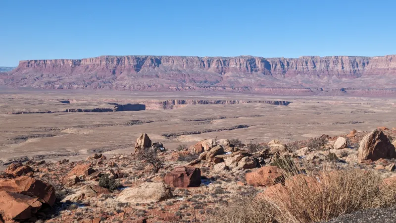 Meseta árida del oeste de Arizona, en la zona del West Rim