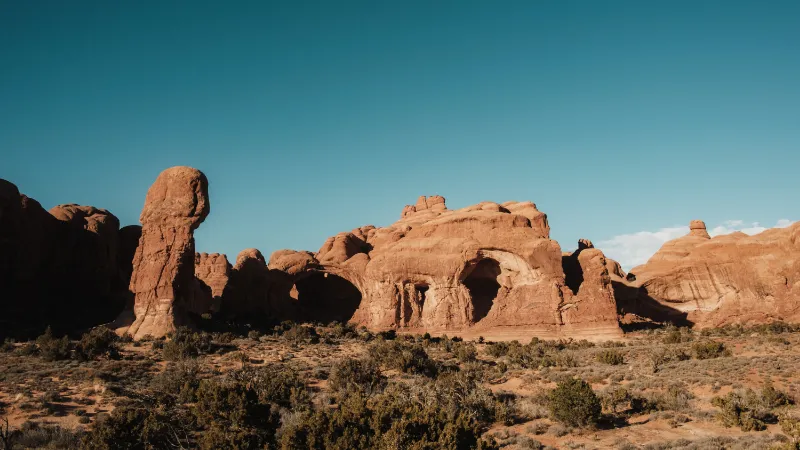 Formaciones de roca roja en Arches National Park