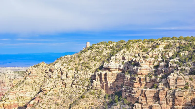 Desert View Watchtower, la torre de piedra sobre la cresta del South Rim