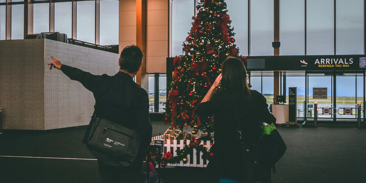 aeropuerto en Navidad