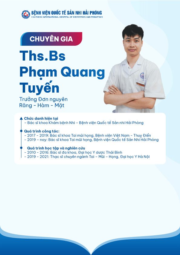 Ths.Bs Phạm Quang Tuyến - Bệnh viện Quốc tế Sản Nhi Hải Phòng
