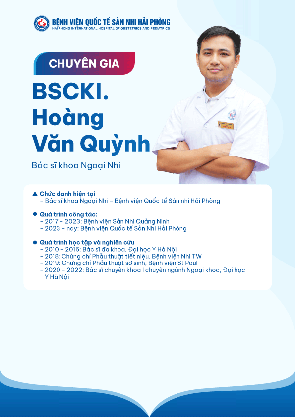 BSCKI. Hoàng Văn Quỳnh - Bệnh viện Quốc tế Sản Nhi Hải Phòng