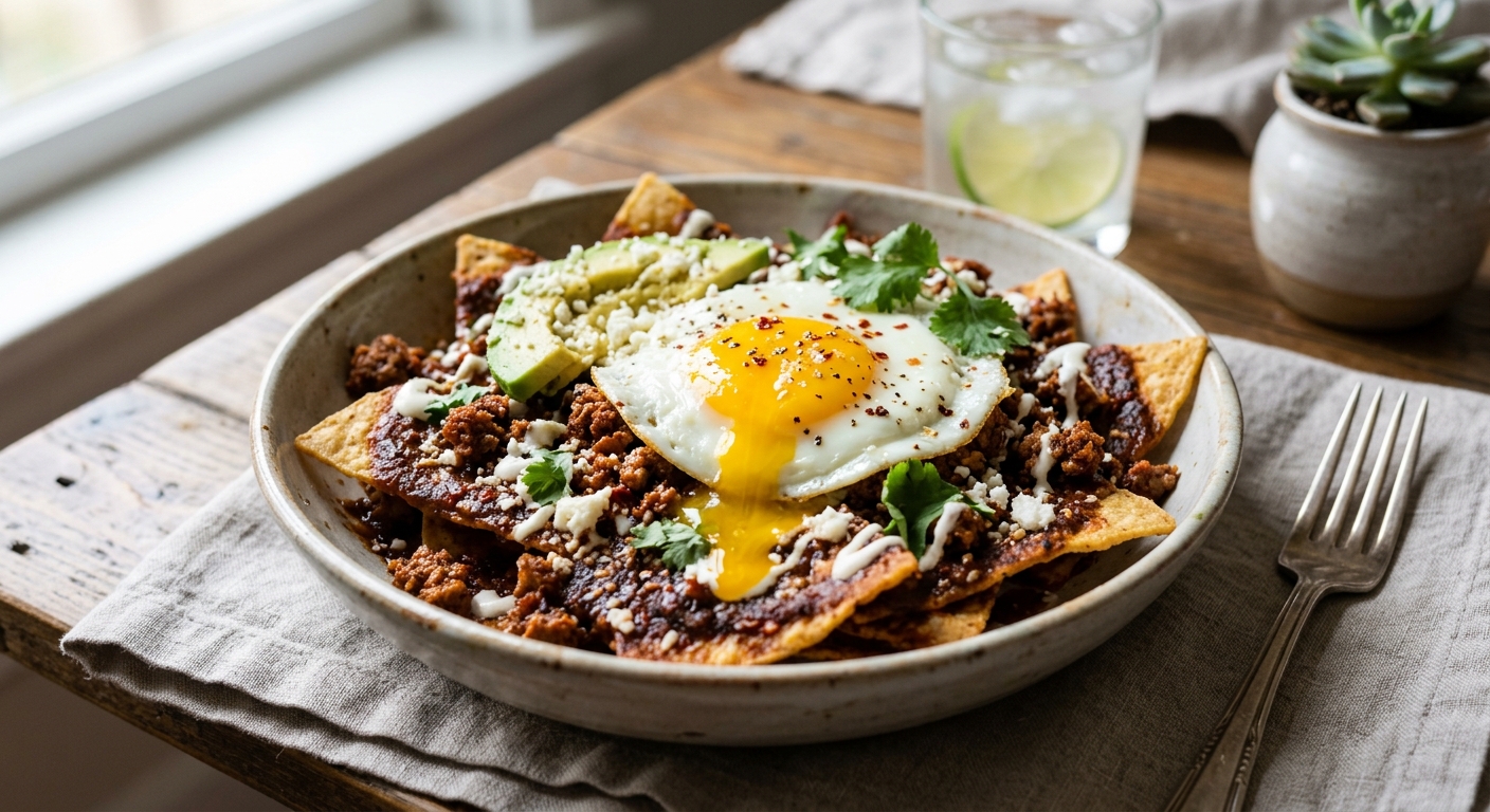 Chilaquiles de Café y Chorizo