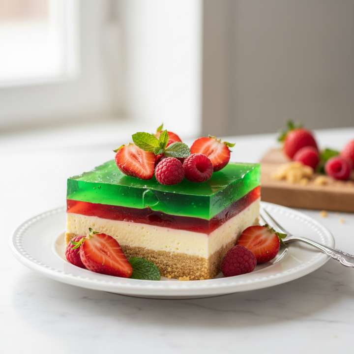 Philadelphia-Torte mit Götterspeise: Frühlingsgenuss mit Keksboden ganz ohne Backen