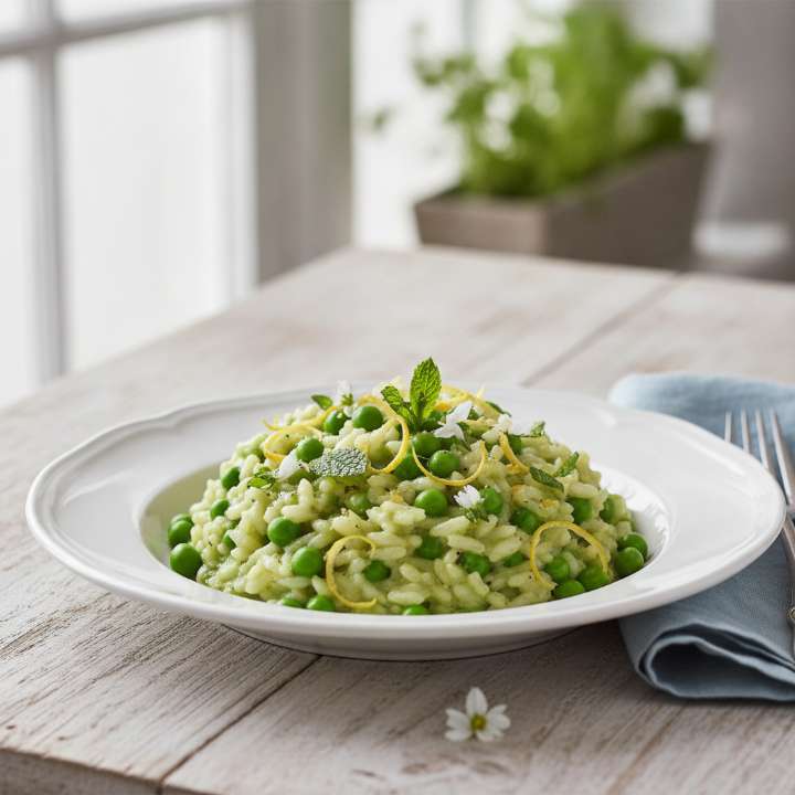 Erbsen-Zitronen-Risotto