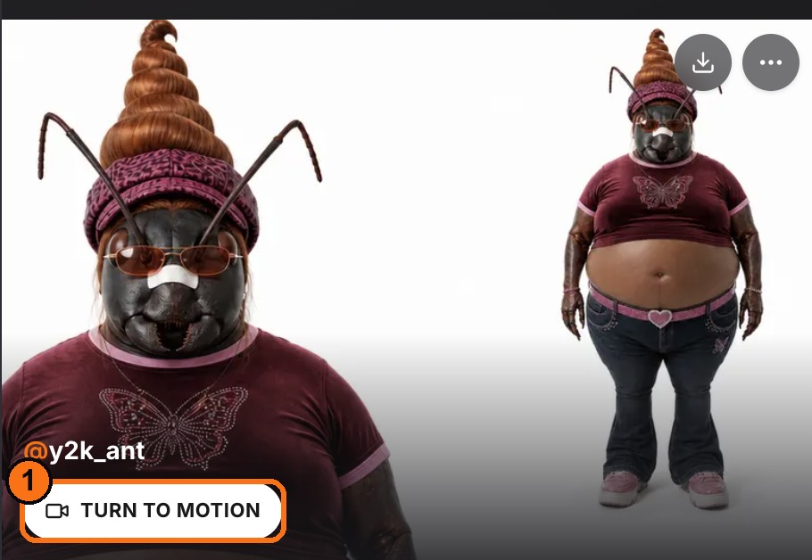 Hit Turn to motion (1) on any character in your History.