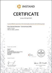 INSTAND E.V. certificate for international quality of laboratory diagnostics-image-preview